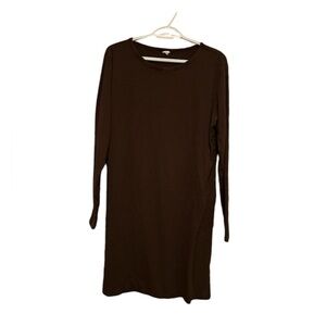 Womens brown h&m ribbed bodycon dress size large!